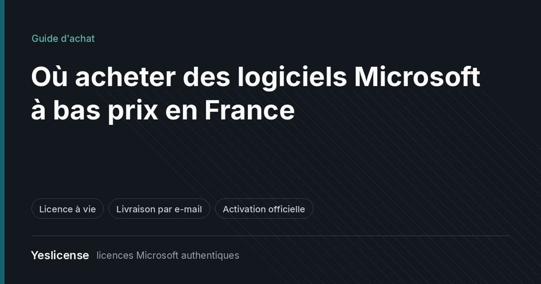 Où acheter des logiciels Microsoft à bas prix en France — guide d'achat Yeslicense