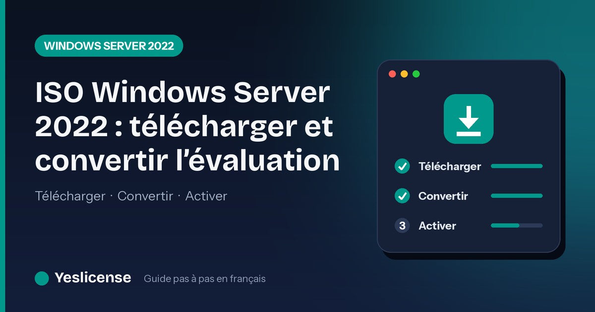 ISO Windows Server 2022 : télécharger et convertir l'évaluation