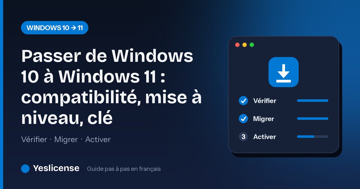 Passer de Windows 10 à Windows 11 : compatibilité, mise à niveau et clé